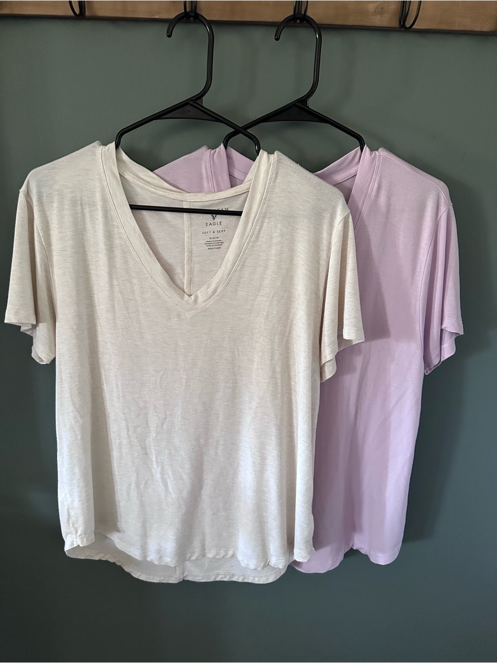 American Eagle Soft & Sexy V-neck tee. Set of 2.
